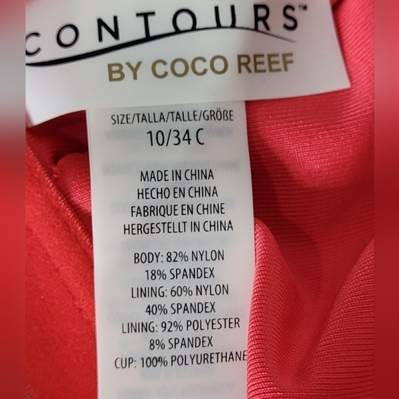 Contours by Coco Reef Eternity One Shoulder Detachable Strap Swimsuit - Size 10 - Picture 10 of 12